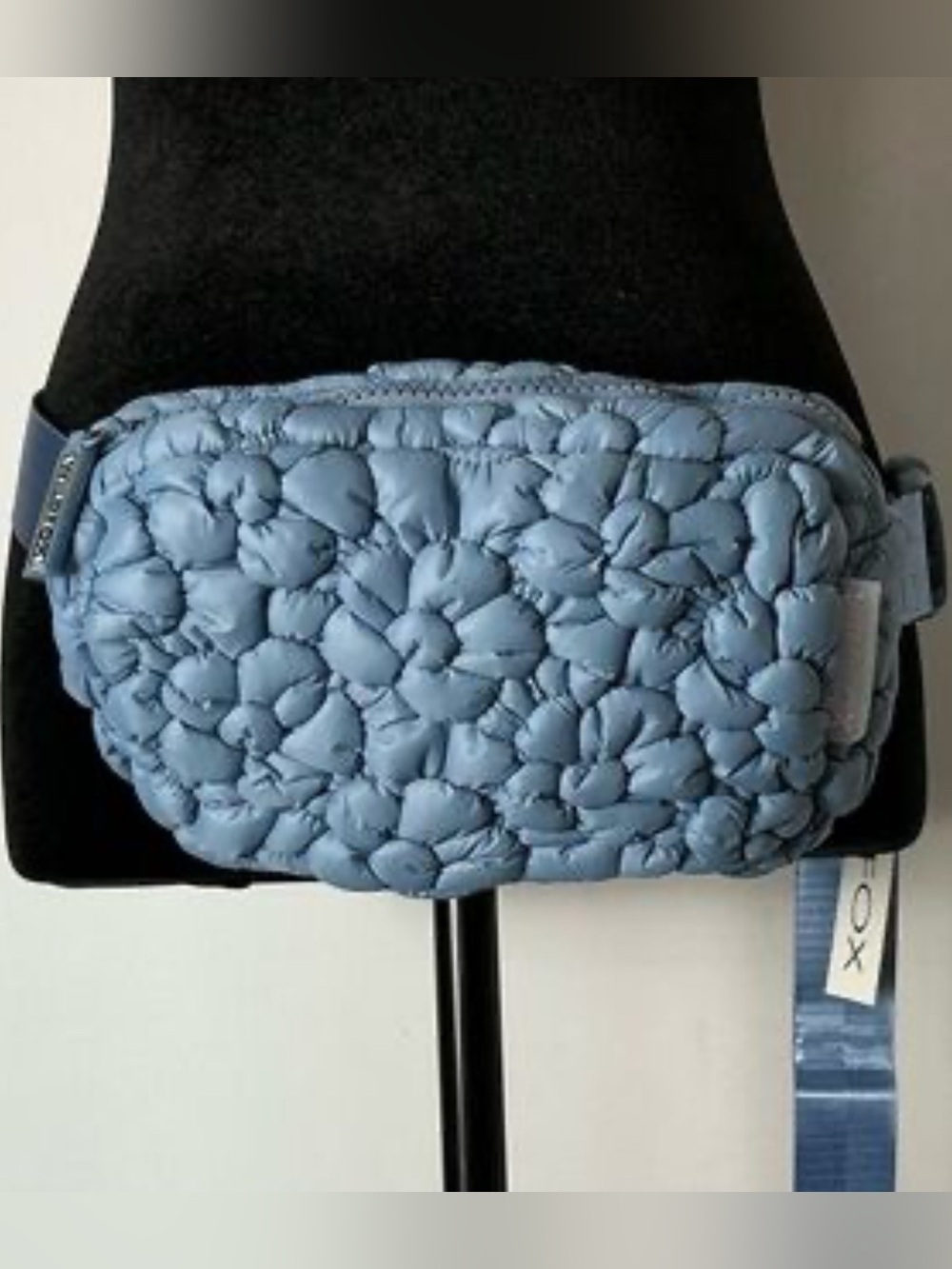 WILDFOX NWT Quilted Floral Pattern Light Blue Belt Bag